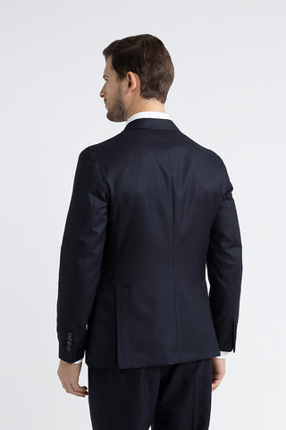 Pure new wool single-breasted blazer  