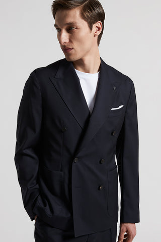 Loro Piana pure wool double-breasted blazer