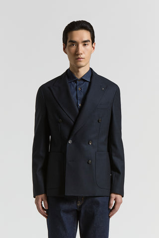 Double-breasted blazer in pure wool