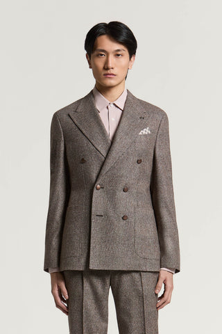 Zweireihige Jacke aus Woll- und Kaschmirflanell