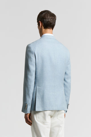 Double-breasted blazer in linen-wool-silk blend