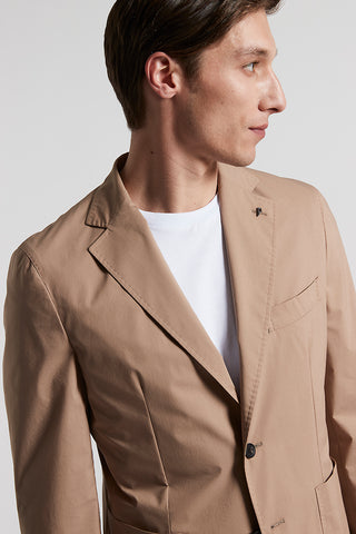 Single-breasted blazer in stretch cotton