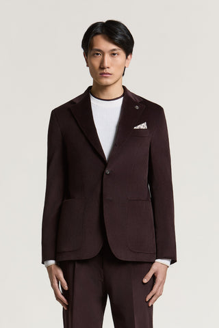 Single-breasted cotton corduroy jacket