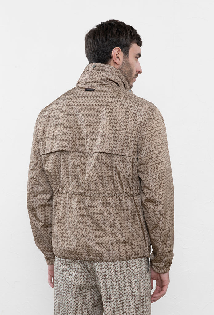Printed nylon poplin jacket  