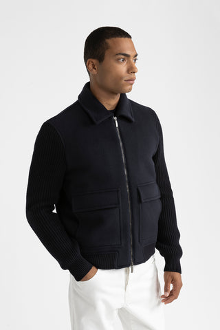 Double-face wool and cashmere jacket  