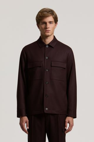 Pure wool gabardine overshirt 1 / 3