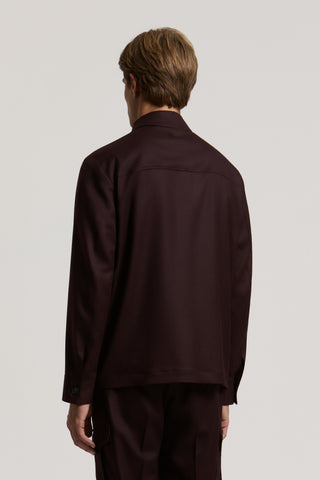 Sobrecamisa de gabardina de pura lana 4 / 5