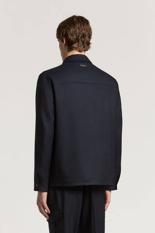 Surchemise en gabardine de pure laine