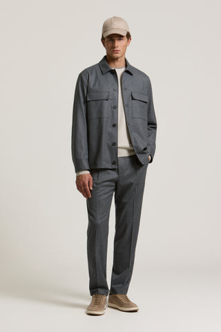 Pure wool gabardine overshirt 2 / 3
