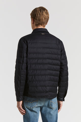Padded Loro Piana flannel jacket-shirt