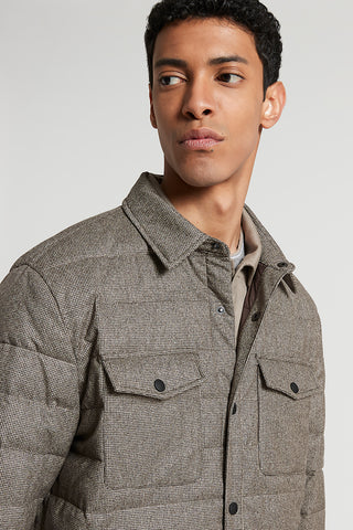 Quilted wool flannel jacket