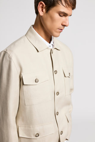 Pure linen Saharan jacket