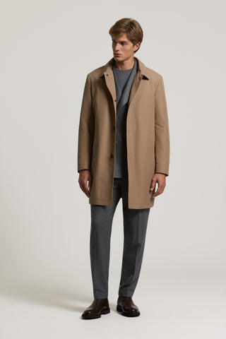 Einreihiger Mantel aus Baumwoll-Twill 2 / 3