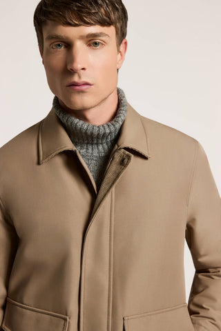 Technical cotton twill jacket
