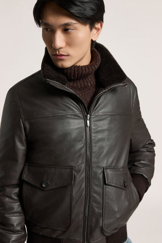 Bomber de auténtica piel de napa