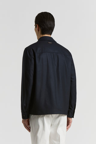 Wool-blend overshirt