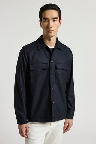 Wool-blend overshirt