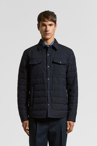 Quilted shirt jacket