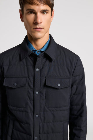 Quilted shirt jacket