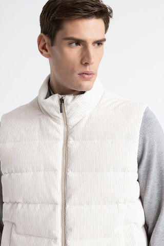 Padded corduroy gilet  