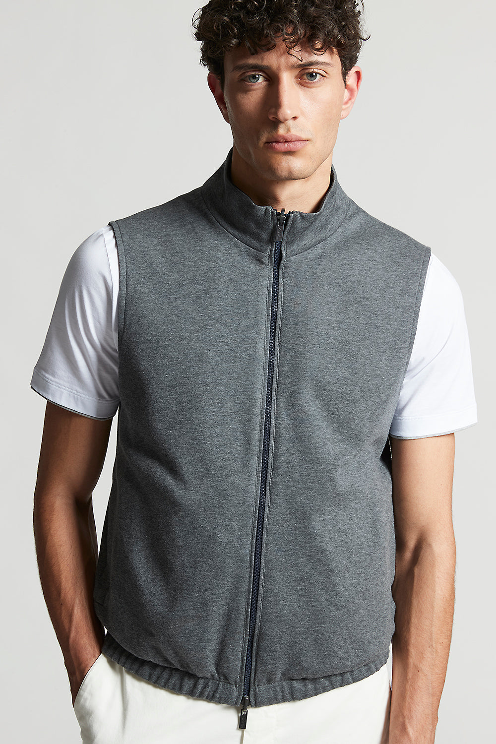 Loro Piana technical gabardine waistcoat | Peserico