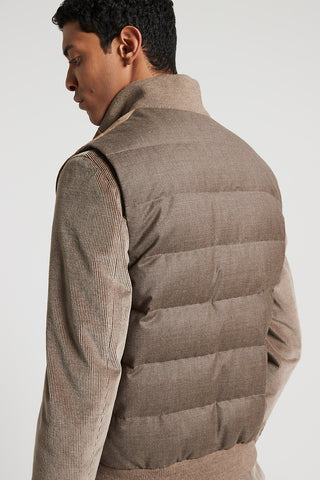 Bi-material suede vest