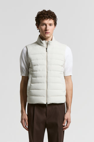Water-repellent microfiber down vest