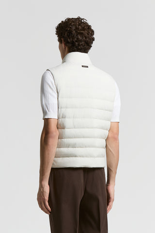 Water-repellent microfiber down vest