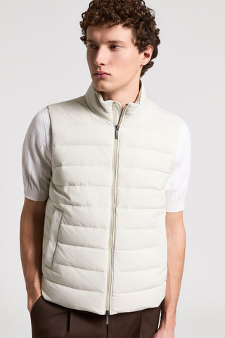 Water-repellent microfiber down vest