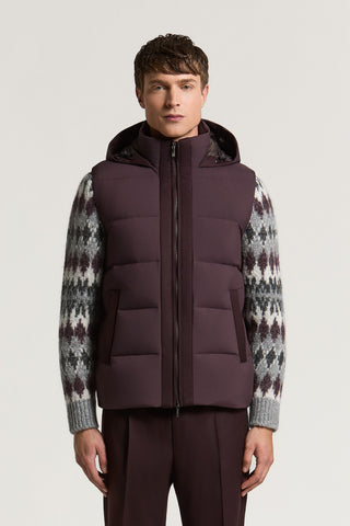 Technical microfiber and down vest