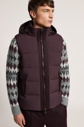 Technical microfiber and down vest