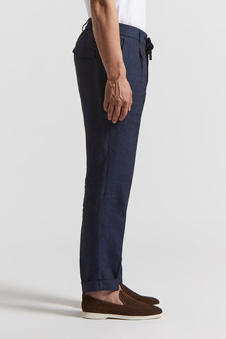 Pure linen jogger trousers