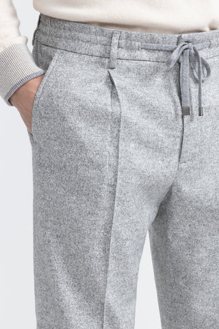 Wool, silk and cashmere tweed jogger trousers  