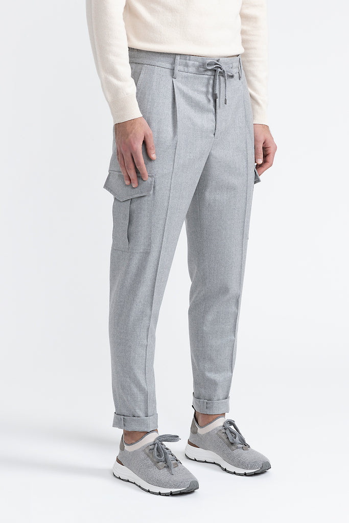 Pure wool trousers with pockets  