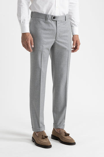 Unlined pure new wool classic trousers  