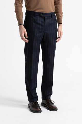 Unlined pinstripe wool classic trousers  