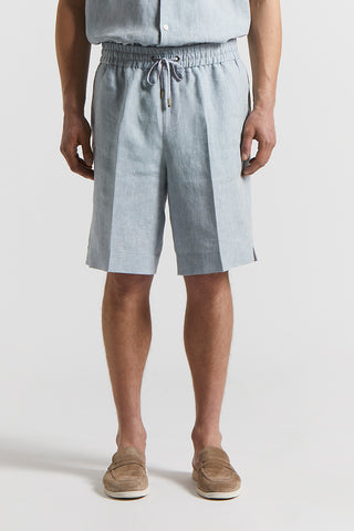 Pure linen Bermuda shorts