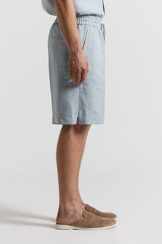 Pure linen Bermuda shorts