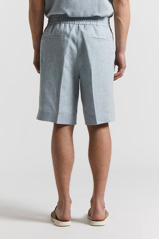 Pure linen Bermuda shorts