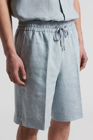 Pure linen Bermuda shorts