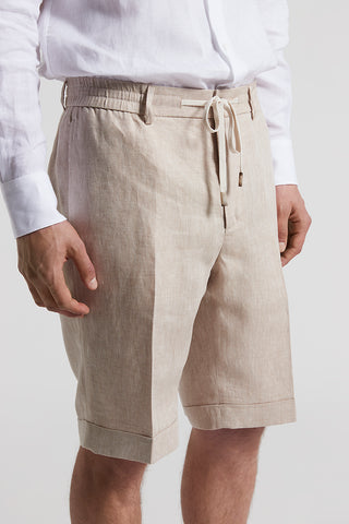 Ermenegildo Zegna linen chevron Bermuda shorts