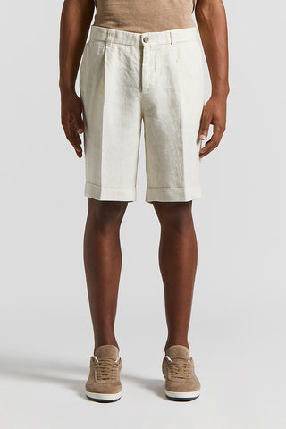 Pure linen Bermuda shorts