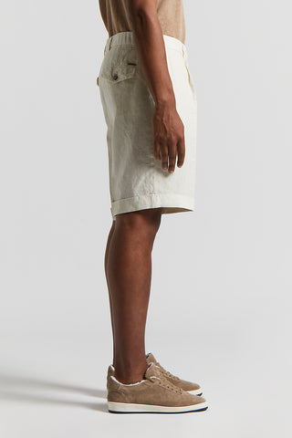 Pure linen Bermuda shorts