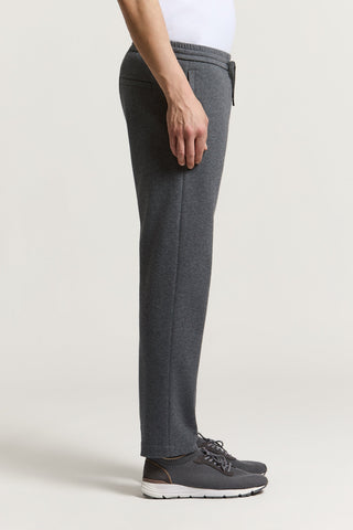 Pantalón «jogger» de interlock de mezcla de algodón