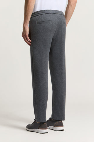 Pantalón «jogger» de interlock de mezcla de algodón