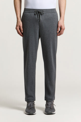 Pantalón «jogger» de interlock de mezcla de algodón