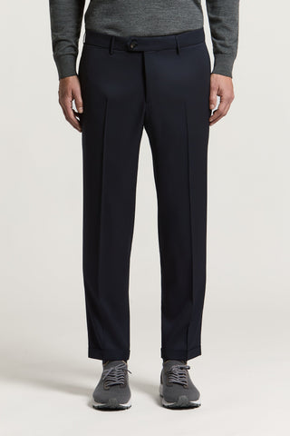 Pantalón de gabardina técnica de pura lana