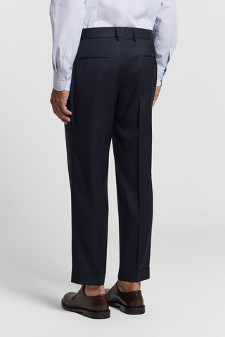 Lightweight pure merino wool fabric trousers