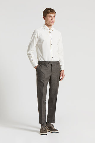 Zegna mouliné wool trousers