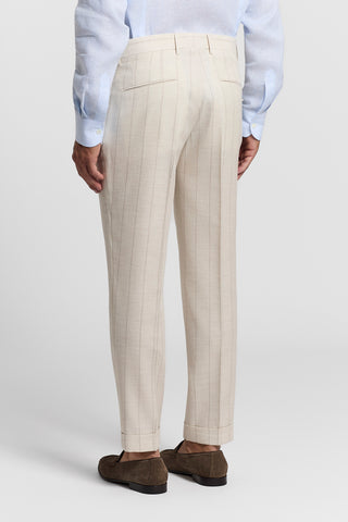 Striped trousers in a cotton-wool blend